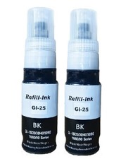 2 PK Black GI-25 Ink Refill Bottle for Canon PIXMA GX1020 GX1050 GX2020 GX2050 picture