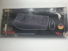 Perixx Periduo-605 Wireless Ergonomic Split Keyboard Vertical Mouse Combo Black picture