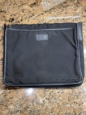 COACH Expandable Black Case Laptop Computer Sleeve  Nylon W/Leather Trim picture