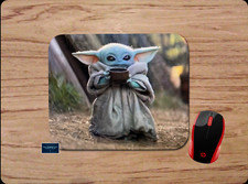 BABY YODA CUP DESK MAT MOUSE PAD HOME OFFICE GIFT STAR WARS MANDALORIAN GROGU picture