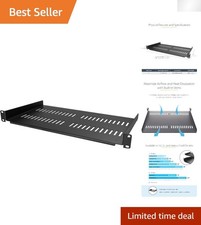 Heavy-Duty 1U Server Rack Shelf - Vented 10 picture