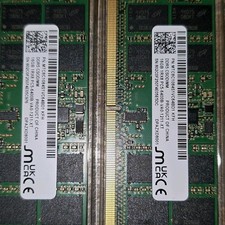 Micron 16GB DDR5-6400 ECC DIMM RAM MTC8C1084S1VC64BD1 Lot of 2 picture