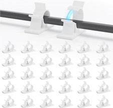Viaky White Cord Clips Self Adhesive, 30Pack Cable for 0-0.5'' cable, white picture