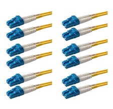 6-Pack 1 Meter Singlemode Duplex LC to LC Fiber Patch Cable | Fast Shipping picture