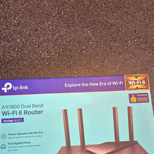 TP-LINK Archer AX21 Wi-Fi 6 AX1800 Dual-Band 4-Port EasyMesh WPA3 Black picture