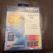 Brother LC20E3PKS XXL High-Yield 3-Pack Ink Cartridges C/Y/M picture