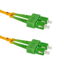 20 PACK LOT 2m SC(APC)-SC(APC) Duplex 9/125 OS2 Singlemode Fiber Yellow OFNR 6FT picture