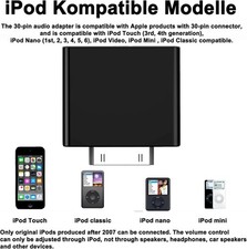 Bluetooth Transmitter Adapter for iPod Classic 160GB Nano Audio Connector Black picture