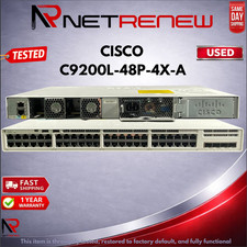 Cisco Catalyst 9200L C9200L-48P-4X-A 48-Port PoE+ 4x10G Uplink Switch picture