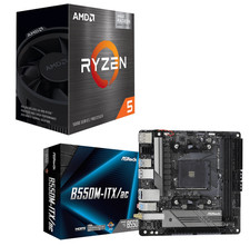 NEW AMD Ryzen 5 5600G (T) CPU + ASRock B550M-ITX/ac AMD AM4 Mini-ITX Motherboard picture