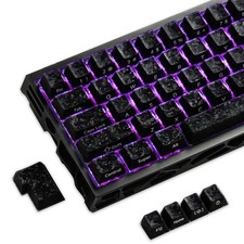 XVX Frost Jelly Keycaps, Forged Carbon-Look Keyboard Keycaps, Cherry Profile ... picture