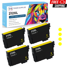 4x Yellow 212XL T212 Ink Cartridges for Epson Workforce WF-2830 WF-2850 XP-4100 picture