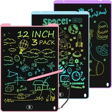 Paquete de 3 Tabletas de Escritura LCD 12 Pulgadas para Ninos de 3 a 8 Anos Kids picture