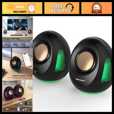 20W Bluetooth Computer Speakers, USB & USB-C, RGB Lights, Enhanced Bass, Gaming picture