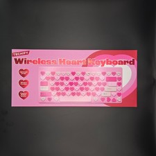 Wireless Heart Keyboard - Pink picture