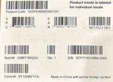 Intel SSDPEKKW256G7X1  SSD 600p Series 256GB, M.2 80mm TESTED CR picture