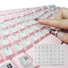 80 Pcs Translucent Keyboard Stickers for Long Nails, Alphanumeric & Symbolic Key picture