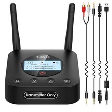 1Mii B06TX+ Bluetooth 5.3 Transmitter TV PC aptX Low Latency Adaptive HD Dual picture