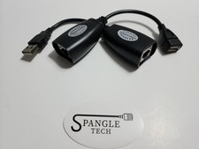 USB Extension Ethernet RJ45 Cat5e/6 Cable LAN Adapter Extender Over Repeater Set picture