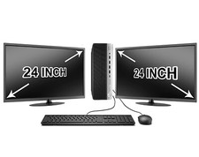 HP  G4 SFF SIX Core i5-8500 16GB  SSD WIN 11 Pro Dual 24-in monitors BT/WiFi picture