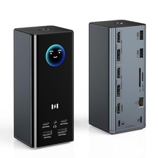 Selore Laptop Docking Station 3 Monitors Triple 4K Display 3 HDMI 2 DP picture