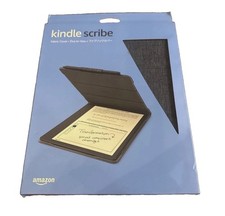 AMAZON KINDLE SCRIBE FABRIC FOLIO MAGNETIC COVER CASE Black (1st Gen 2022) *NEW* picture