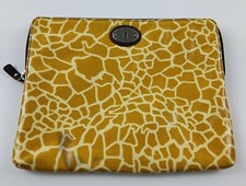 Fossil Key-Per Coated Canvas Zipper Giraffe Print Tablet iPad Case picture