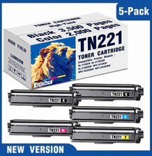 TN221 TN225 Toner Cartridge Set for  MFC-9330CDW HL-3180CDW (5 Pack) picture