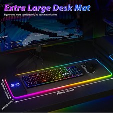 Wireless Charging RGB Gaming Mouse Pad Non-slip Big Mouse Mat Office,Home,Laptop picture