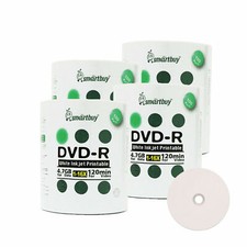 400 Smartbuy 16X DVD-R 4.7GB White Inkjet Printable Blank Recording Disc picture