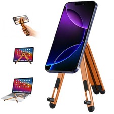 3-in-1 Portable Laptop Stand with Magnetic Phone Holder, Orange picture