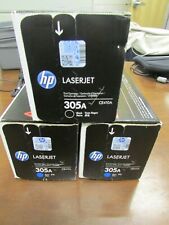 LOT OF 3 NEW SEALED GENUINE HP 305A TONER  (1) CE410A  (2) CE411A  picture