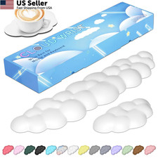 JIKIOU Upgrade Leather Cloud Keyboard Wrist Rest, 16.9x4.3x0.82in, 01white picture