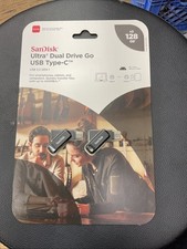 New Sandisk Ultra Dual Drive Go Type-C 128GB 2 Pack USB Drive 12266 picture