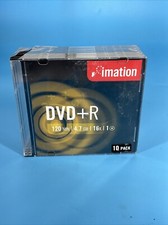 10 Pack Imation DVD+R 16X, 120 Min, w/jewel Cases, New each Sealed picture