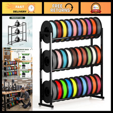 3-Tier Heavy Duty 3D Printer Filament Storage Rack for 30 Rolls - Metal Spool Sh picture