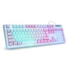 E-YOOSO CQ104 Ergonomic Gaming Keyboard LED Backlit, Floating Keys, Wired for PC picture