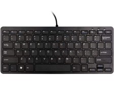 R-Go Tools RGOECQYBL Compact Keyboard - Wired - USB 2.0 - QWERTY (US) - Plug and picture