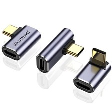 ELUTENG 3 Pack 90 Degree USB C Elbow Adapter 40Gbps Right Angle C with... picture