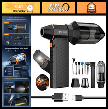 2-in-1 Magnetic Compressed Air Duster & Blower with LED Light, 6000mAh, 300000RP picture