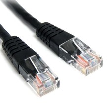 StarTech 50 ft Black Molded Cat5e UTP Patch Cable (M45PATCH50BK) picture