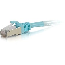 C2G 35ft Cat6a Snagless Shielded (STP) Network Patch Cable - Aqua picture