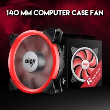 140mm Red LED Case Fan Silent Sleeve Bearing 3/4pin Desktop PC Fan Cooling picture