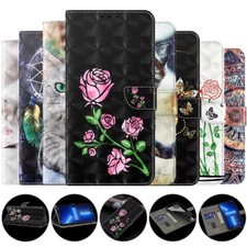 3D Cat Flower Butterfly Wallet Cover Case For A53 A23 A13 S22 A12 A22 5G picture
