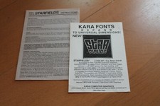 Kara Fonts Starfield Instructions for the Commodore Amiga - no disks picture