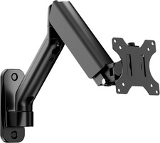 Single Monitor Wall Mount, Full Motion Spring Arm for 17-32