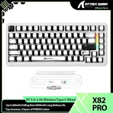 ATTACK SHARK X82PRO HE Wireless Magnetic Keyboard & C01Ultra RGB Coiled Cable picture