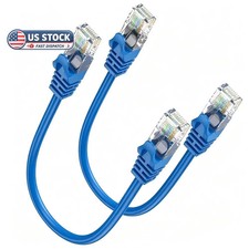 Short Ethernet Cable 1FT 2-Pack Cat 6, 10Gbps Cat6 Patch Cable 1 FT ⭐️⭐️⭐️⭐️⭐️ picture