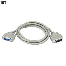 6FT DB15 Male to Female Extension Cable Cord 15-Conductor Beige picture