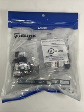 VCE Cat6 RJ45 Keystone Jack 25-Pack Toolless Ethernet Wall Plate Patch Panel New picture
